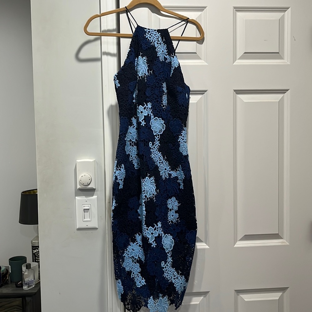 Alexia Admor Blue Floral Dress
